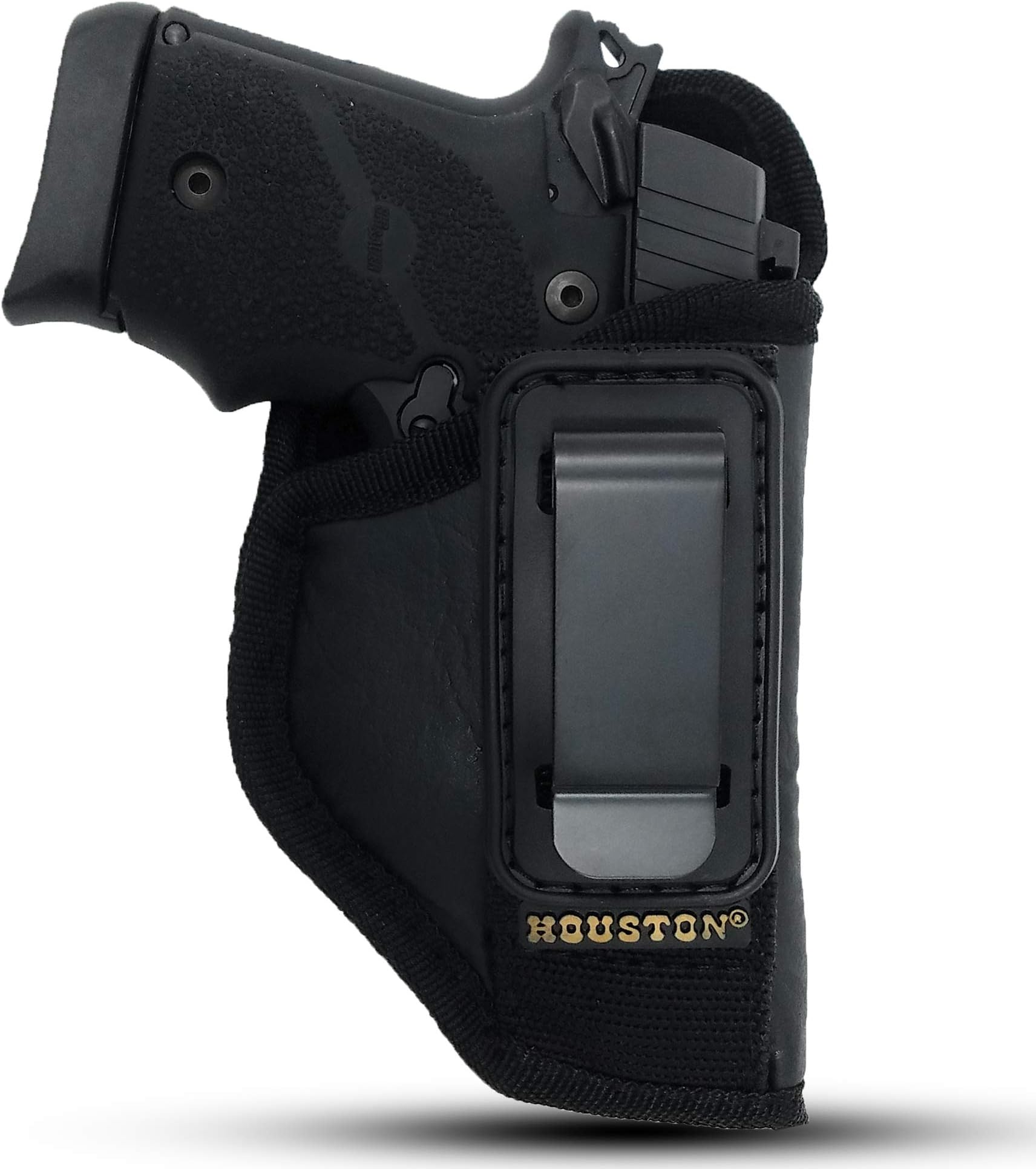 IWB Tuckable ECO Leather Concealment Holster Inside The Waist with Metal Clip FIT Glock 43 & 42, SIG P365, KAHR PM 45, MAKAROV, KELTEC PF9 / P11