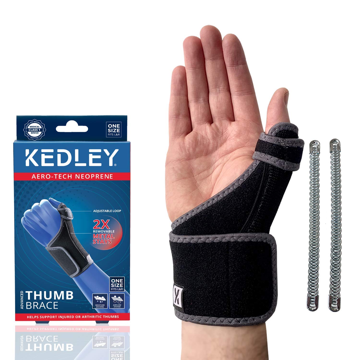 KEDLEY Thumb Brace Neoprene Thumb Wrist Support for Right & Left Hand