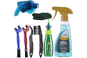 JXINLODGEG Bike Chain Cleaner Kit Including Chain Oil Lubricant, Bike Cleaner Brush Tool, Bicycle Chain Cleaning Agent,Chain Lube for Mountain/MT/Road/BMX Bike