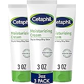 Cetaphil Face & Body Moisturizer, Hydrating Moisturizing Cream for Dry to Very Dry, Sensitive Skin, NEW 3 oz Pack of 3, Fragrance Free, Non-Comedogenic, Non-Greasy