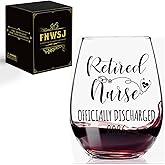 2026 Retirement Gifts for Nurse, Custom Retired Nurse Wine Glass, Funny Retired Gifts for Coworker Mom Wife Sister Nurses Retirement Party Favors, Unique Wine Lover Gift for women -9