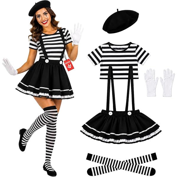 Amazon.com: Mime Girl Women's Costume X-Small 2-4 : Clothing