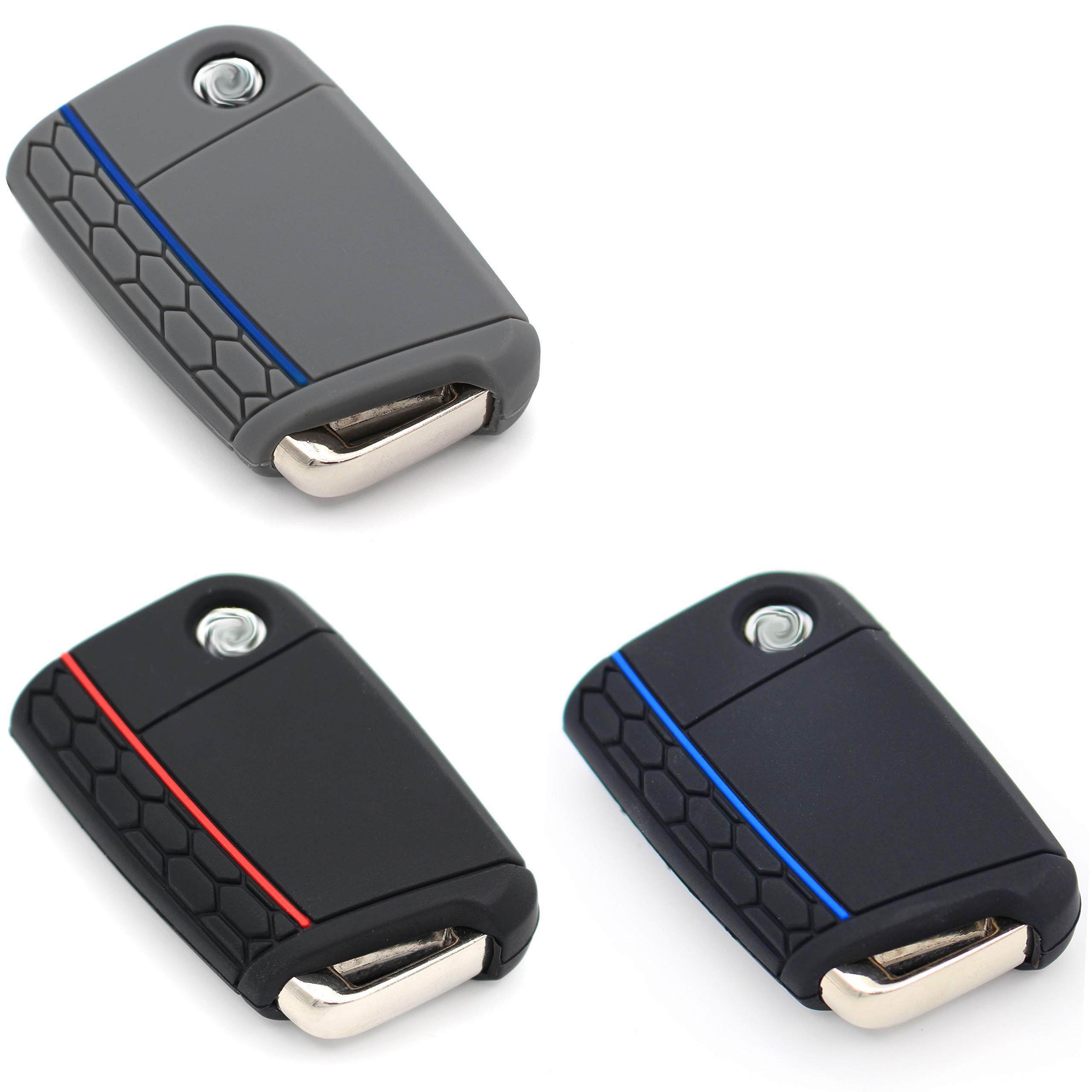 Set of 3 Silicone 3 Buttons Car Key Case VB – Finest–Folia keys protective car case