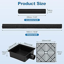 YAMIAOMAO Catch Basin Gutter Downspout Extensions