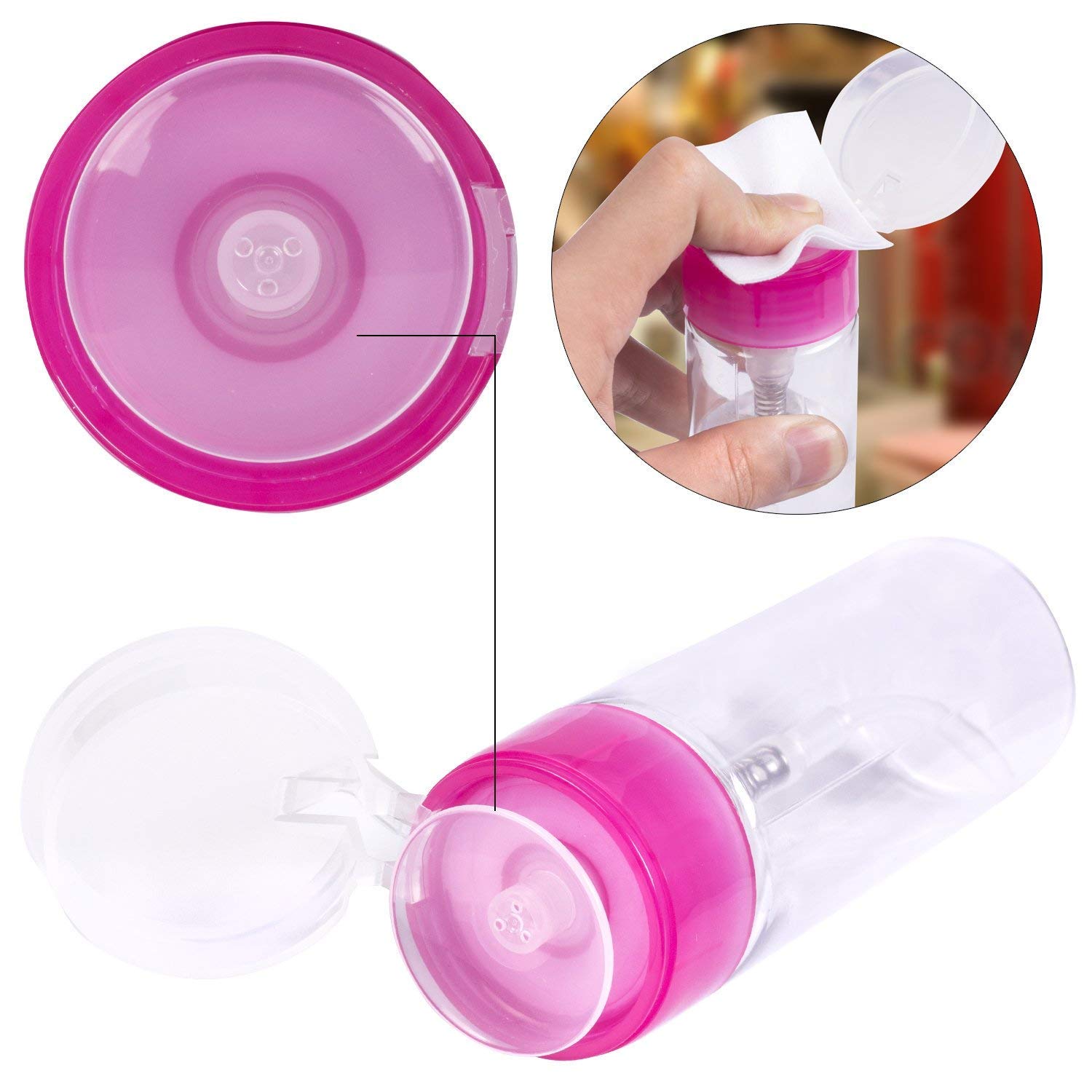 BTArtbox Gel Nail Polish Remover Set 1000PCS Lint Free Nail Wipes Cotton Pads With 1PCS Push Down Pump Dispenser Bottle for Professional Soak Off Gel Polish Remover Acrylic Nail Remover : Beauty