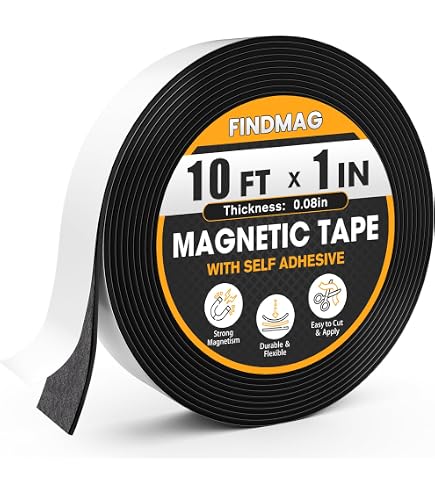 Flexible Rubber Self-Adhesive Magnetic Tape Strip - 10mm X 1.5mm, Choose 1M Or 5M Length