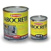 ABATRON Abocrete Kit - Self-Leveling Concrete Epoxy Patching and Filling Compound - Concrete Repair and Cement Crack Filler Kit - with or Without Sand - Light Gray (Sand Not Included, 1.25 Gallons)