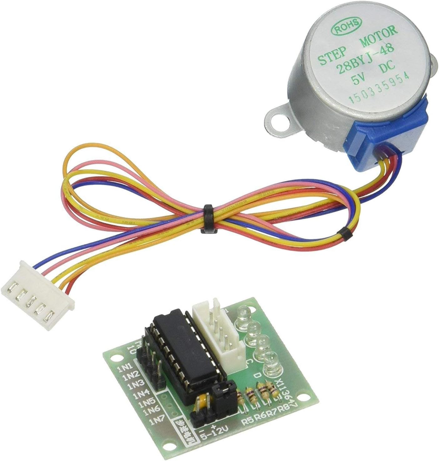Heart Service 28BYJ-48 28BYJ48 DC 5V 4 Phase 5 Draht Stepper Motor Micro Elektro Step Motor Schrittmotor with ULN2003 Driver Board