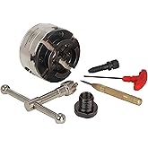 VINWOX SCK4-3.75 Wood Lathe Gear Chuck Key Chuck, with 1" x8TPI Thread & 3/4" x16TPI Adapter