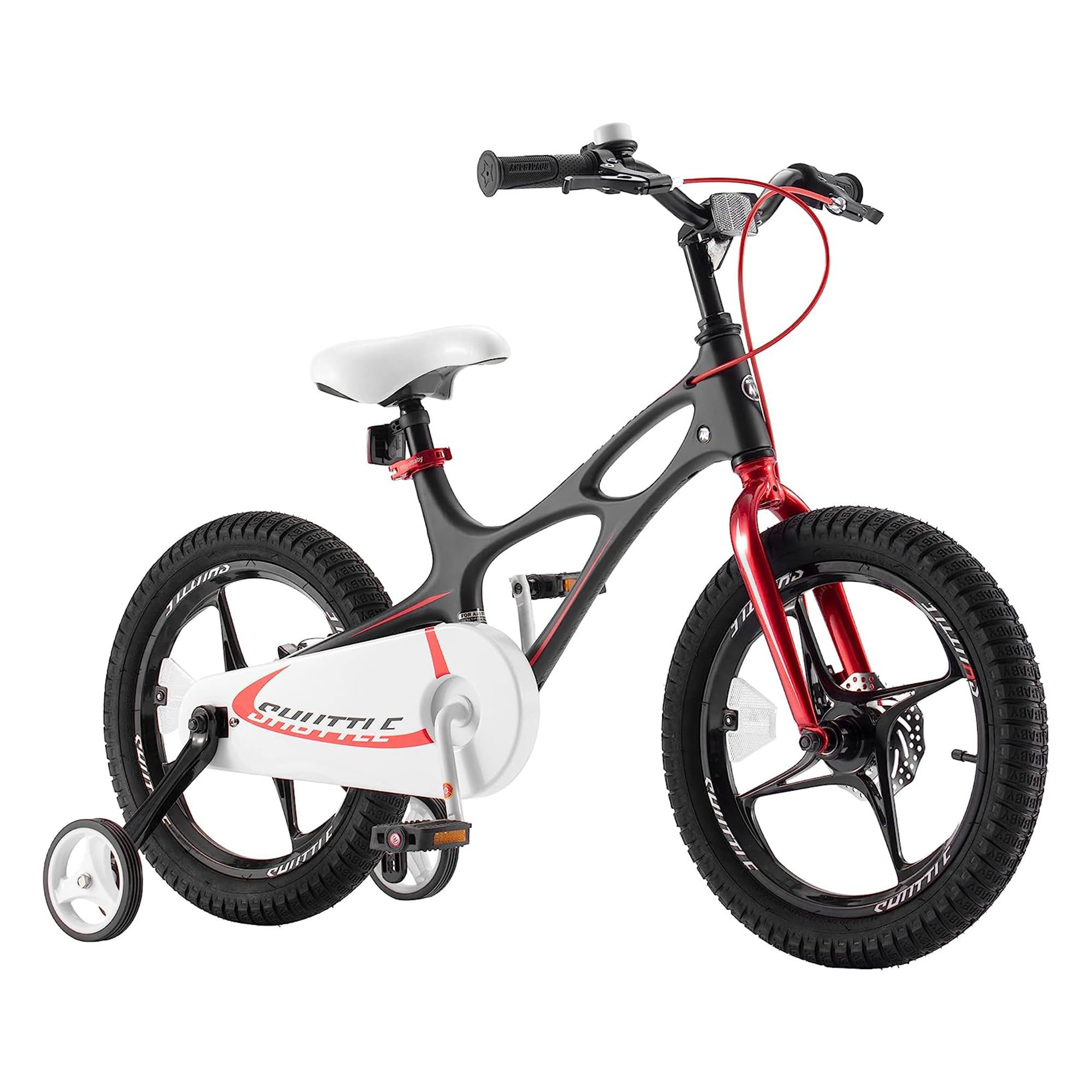 RoyalBaby Space Kids Bike 14 16 18 Inch Mg Aluminium Alloy Boys Girls Bicycle Ages 3-9 Years Disc Brakes Dual Handle Brakes Training Wheel Options