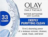 Olay 4-In-1 Daily Facial Cloths Combo Oily Skin 33 Count Deep Clean view 1