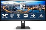 Philips 345B1C 34 Inch Curved WQHD Monitor 100Hz VA USB Hub HDR view 2
