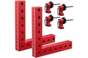 ALLmeter 90 Degree Positioning Squares Right Angle Clamps 14x14cm Aluminum Alloy Woodworking Carpenter Corner Clamping Square