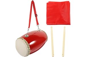 ERINGOGO 1 Set Cowhide Percussion Instrument Cowhide Waist Drum Simple Waist Drum Traditional Simple Chinese for Dance Performance