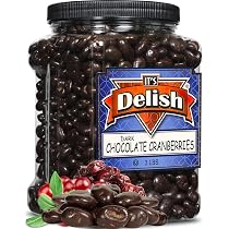 Amazon.com : Dark Chocolate Covered Cranberries by Its Delish, 3 ...