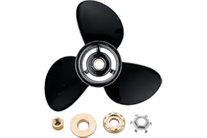 AORYIMT 14 1/2 x 19 Boat Motor Aluminum Alloy Propeller for Mercury Engine 135-300HP&Mercruiser Alpha One/Bravo One Outboard Motos,15 Tooth,RH,3 Blades,Black, 14.5 x 19,Replaces 48-832830A45