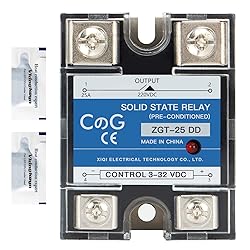 CGELE Solid State Relay SSR-25DD with Heat Sink DC