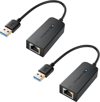 Cable Matters 2-Pack USB 3.0 Gigabit Ethernet Adapter 10/100/1000Mbps LAN Mac PC