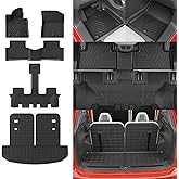 Thinzyou Floor Mats Compatible with 2021-2025 2026 Kia Sorento 6&7 Passenger Cargo Mat TPE Back Seat Cover Protector 2024 Sorento Accessories (Fit 6&7 Seats,Trunk Mat with Backrest Mats+Floor Mats)