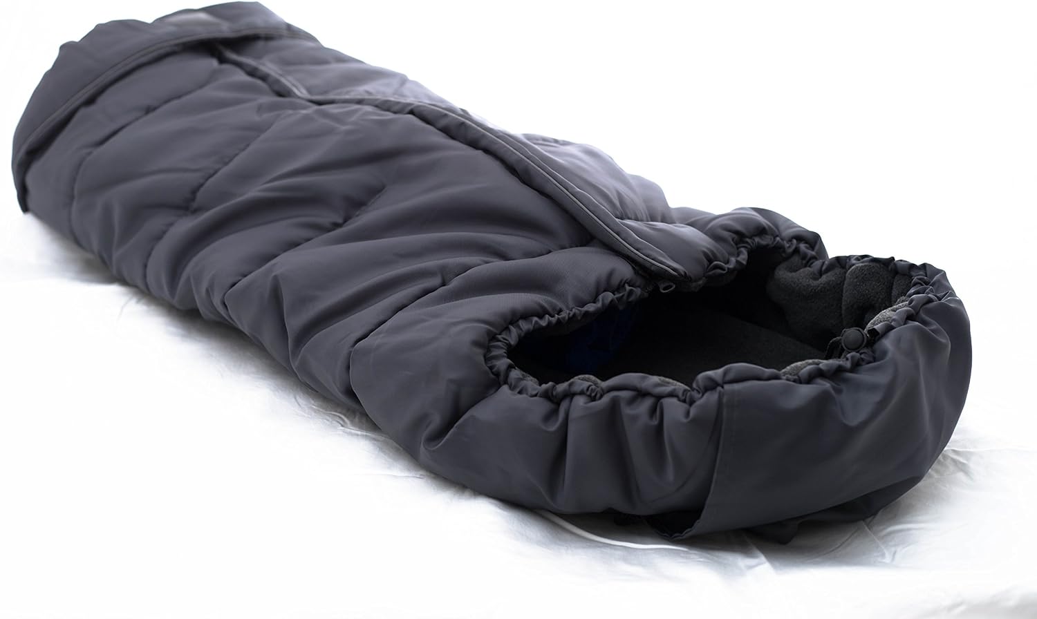Weatherproof Universal Fleece Footmuff (Dark Grey Outer / Dark Grey Inner) - Image 5