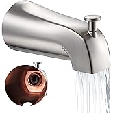 Fosenlion Universal Bathtub Tub Spout with Diverter, Wall Front Mount Tub Faucet Spout 1/2" IPS Thread, Compatible with Westb