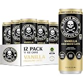 Death Wish Coffee Vanilla Cold Brew Latte, Fair Trade, 12 Pack | 100% Colombian, No Artificial Sweeteners, Flavors or Colors, Good Source of Protein &amp; Calcium, Iced Coffee, Rich &amp; Creamy