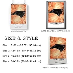 North Carolina United States Map Poster, North