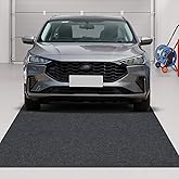 Hbsmat Garage Floor Mat - 7’5” x 8’6”, Oil Spill Absorbent Mat for Under Car, Durable & Easy Clean Garage Flooring Mats for Garage, Workshop, Parking Space, Dark Grey