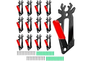 Yopay 12 Pack European Mount Skull Hangers, Deer Skull Mount Bracket Hangers with Free Silicone Protector for Indoor Outdoor 