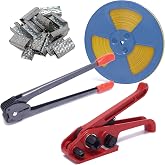 LNYEBN All-in-One Banding Strapping Kit with Poly Strapping Tensioner, 3200" PP Band, 100 Metal Seals, and Sealer Tools