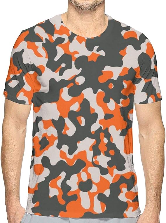 Amazon Co Jp レンジの迷彩 Tシャツ メンズ クルーネック 半袖シャツ 男子トップス 面白い柄 吸汗速乾 日常カジュア着 個性 服 ファッション小物