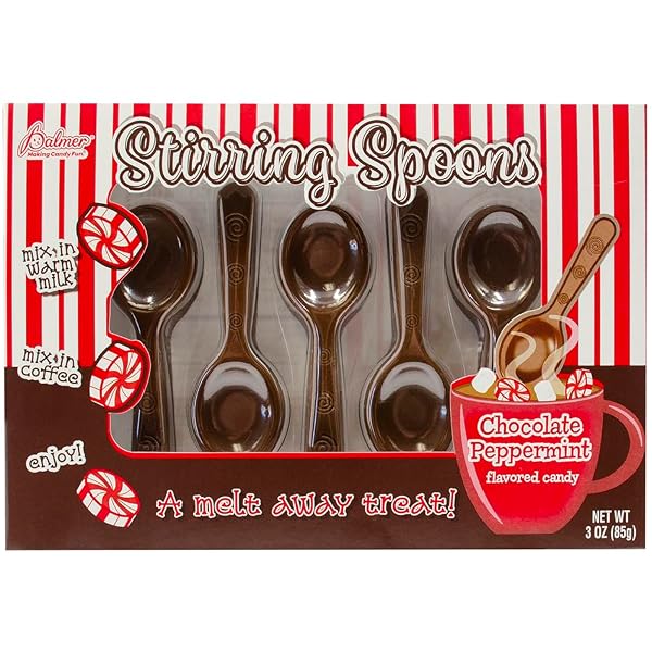 PALMER PEPPERMINT MILK CHOCOLATE STIRRING SPOONS, PERFECT TO...