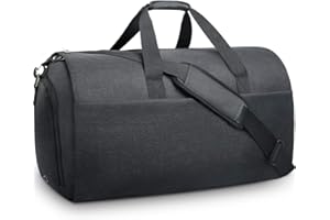 NEWHEY Garment Bags Convertible Suit Travel Bag with Shoes Compartment Waterproof Large Carry on Duffel Bags Garment Weekender Bag for Men Women