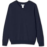 Amazon Essentials Unisex Kids and Toddlers' Uniform Cotton V-Neck Pullover Knit Sweater
