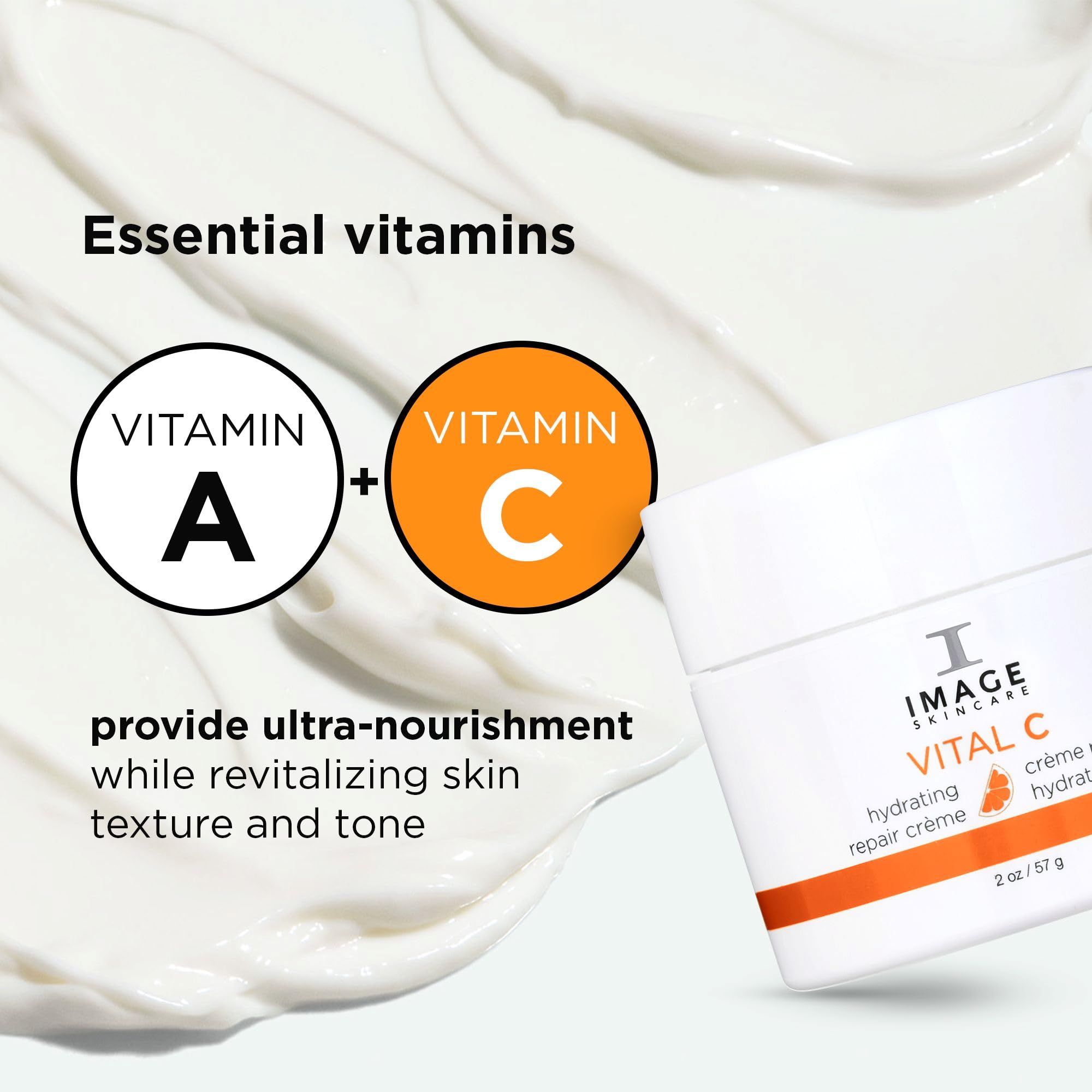 IMAGE Skincare VITAL C Hydrating Repair Crème, Face Night Cream Moisturizer with Hyaluronic Acid, for Dry Skin