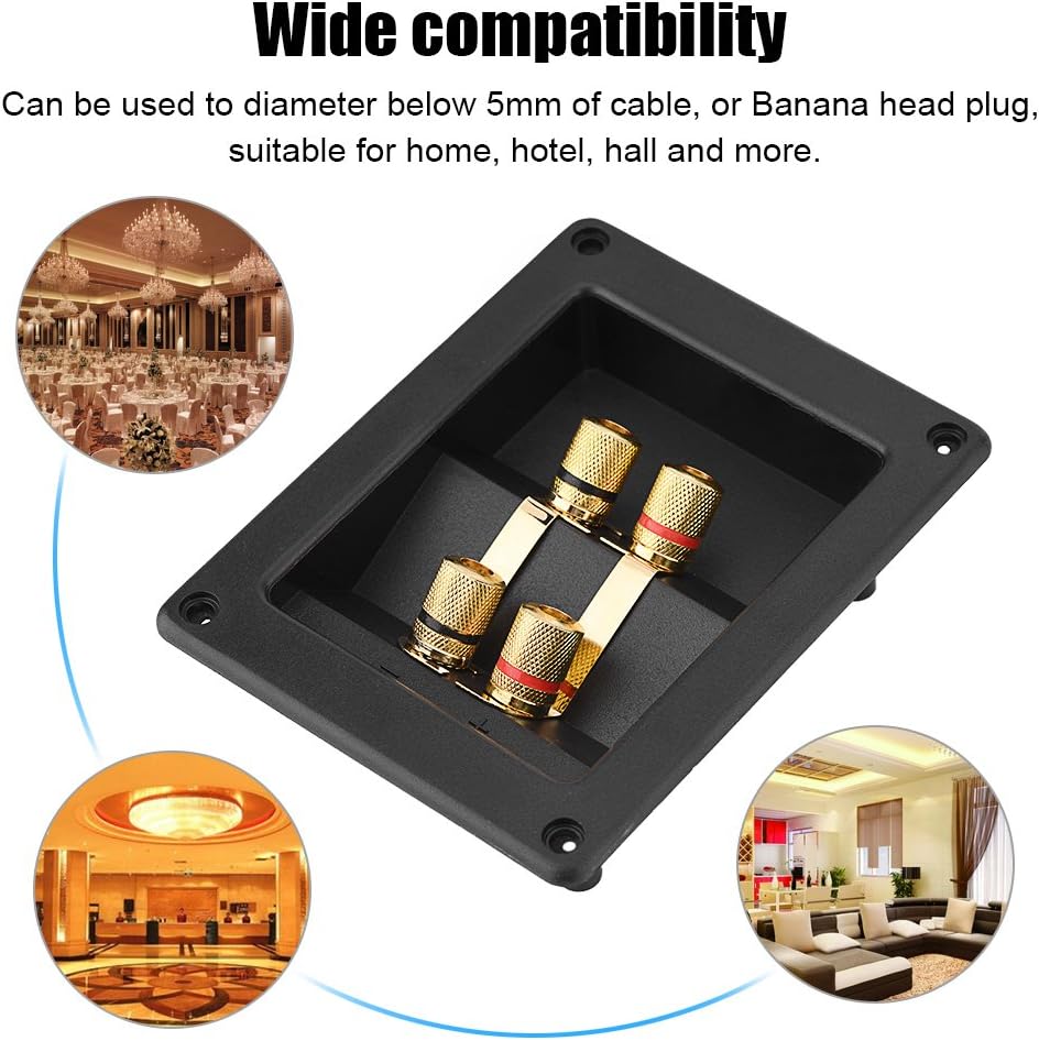 Speaker Terminal, 2 Mounting Holes, 3MM Thicken Bass Plate, Copper Binding Post, Compatible with Speaker - Image 5
