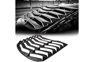 CUMART 2015-2023 Rear Window Louvers Windshield Sun Shade Cover Lambo Style Matte Black Compatible with Ford Mustang 2015 2016 2017 2018 2019 2020 2021 …