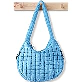 Puffer Tote Bag for Women Large Quilted Tote Bag Quilted Carryall Bag Soft Puffy Crossbody Bag Hobo Handbags Puff Purse