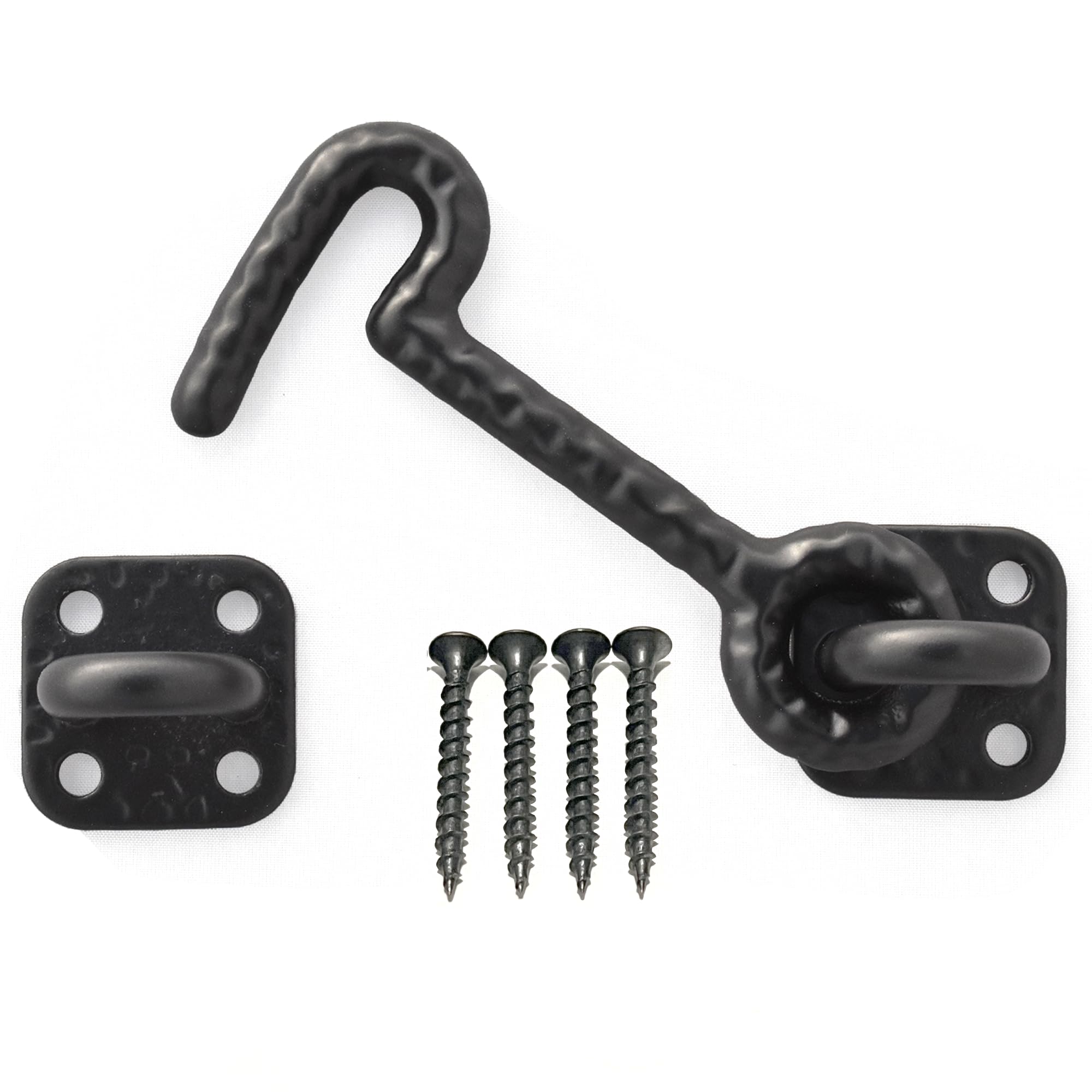 A29 Set of 2 Cabin Hook, 4.0 inch Iron Eye Latch