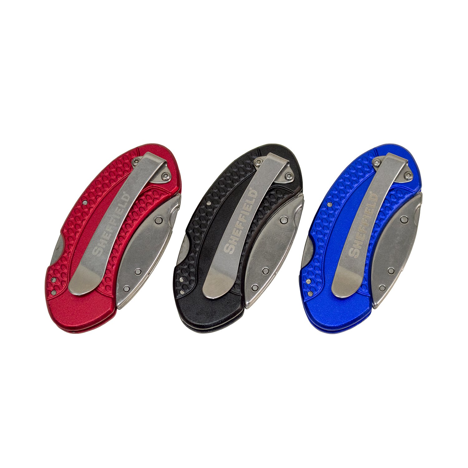 Galleon Sheffield 3 Piece Folding Lockback Utility Knife