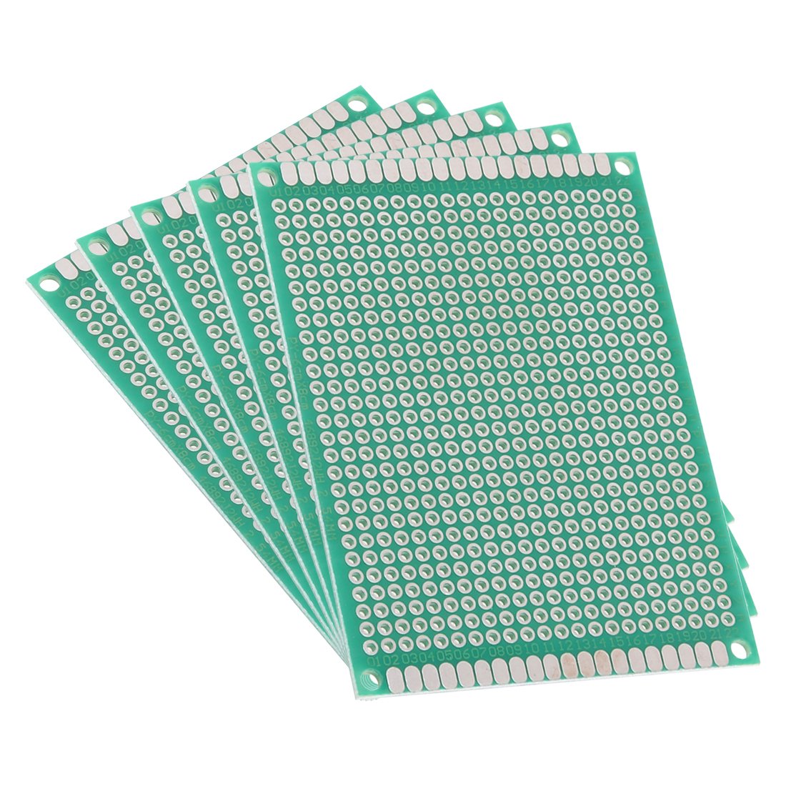 Sourcingmap 6x8cm Single Sided Universal Printed Circuit Board for DIY Soldering Green Thickness 1.6mm 5pcs