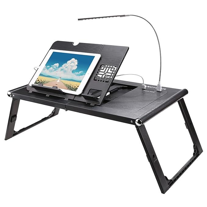 Homdox Portable Laptop Table, Adjustable Folding Amazon.co.uk Electronics
