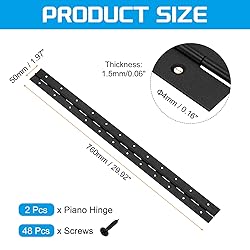 uxcell 2 Pack Piano Hinge, 30" Stainless Steel