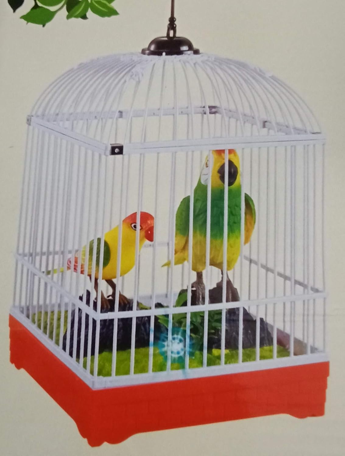 SINGING BIRD BEAUTIFUL MOVING CHIRPING TOY ELECTRONIC PET BIRD IN CAGE