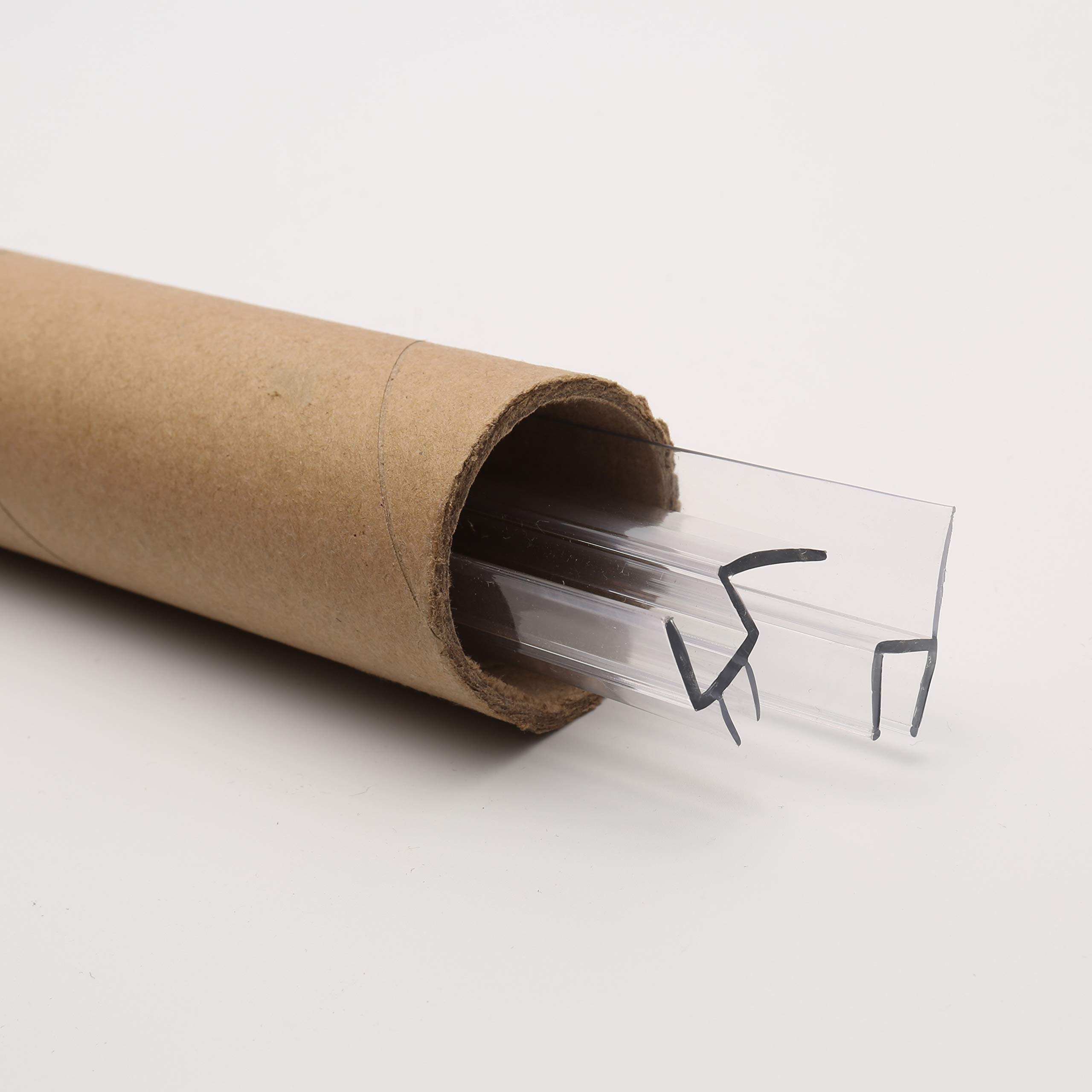 Photo 1 of Serene Valley Frameless Shower Door Seal Strip for 3/8" Glass, Super Clear and Strong Material for Water Blocking - 78" Doorside Strip Plus 78" Bottom Strip, 2pcs