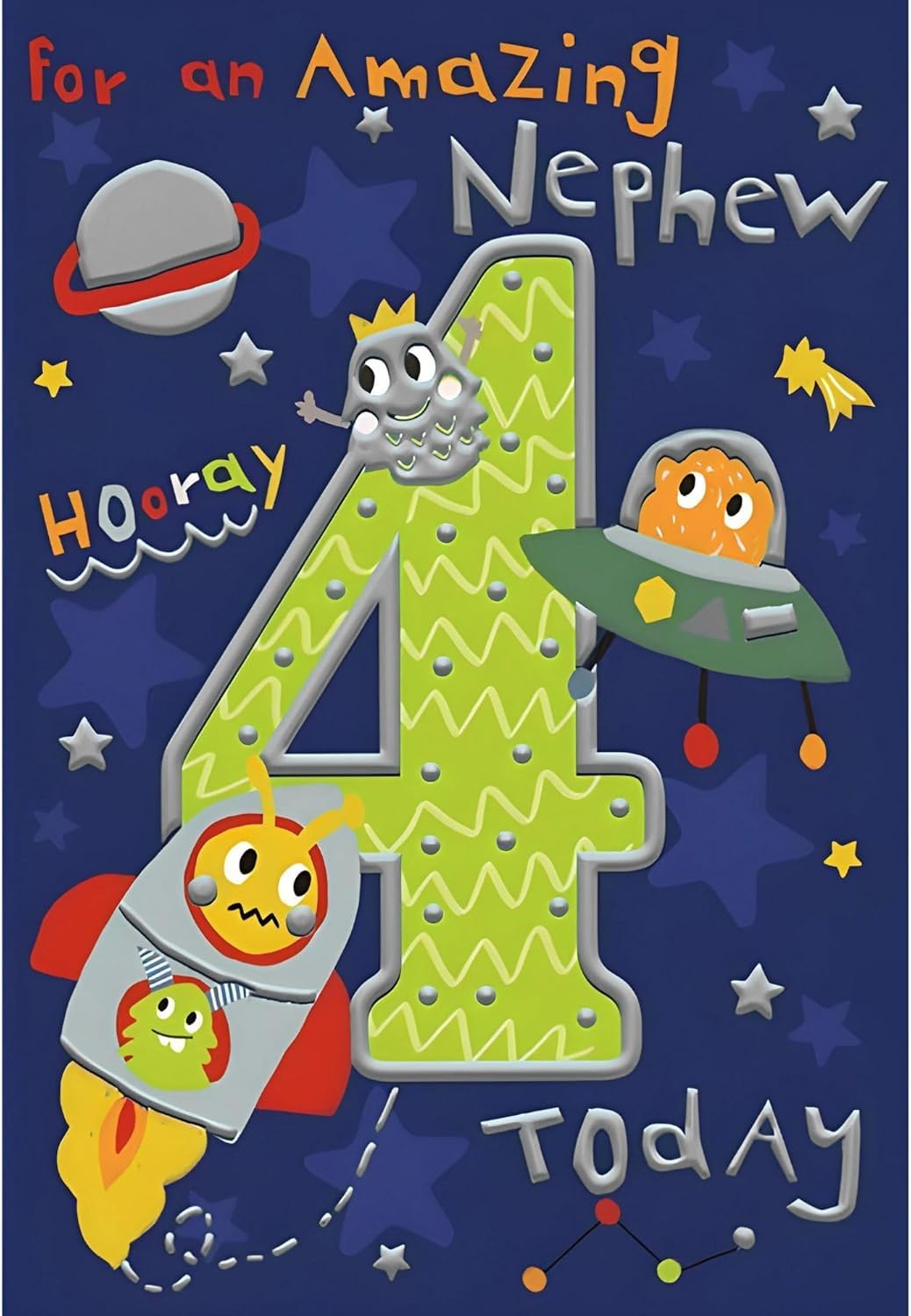 Special Nephew 4th Birthday Card Age Four 7804