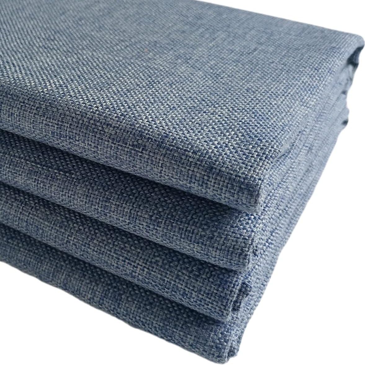 TinaKim Thick Upholstery Fabric, for Reupholster Tablecloth Chair Sofa Cover, Faux Linen Type Cloth Material (Grey Blue 16, 2 Yard (57x 72 inch)) — image 1