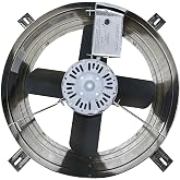 iLiving ILG8G14-12T Automatic Gable Mount Attic Ventilator Fan with Adjustable Thermostat, 2.85 Amp, 2339 CFM, Single-Speed