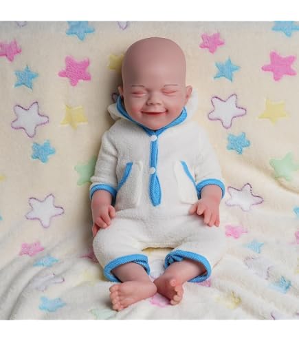 AISITE 18" Realistic Silicone Reborn Baby Doll - Sleeping Girl Full Body, Gift For Kids 6+ (Light Makeup) - View #7