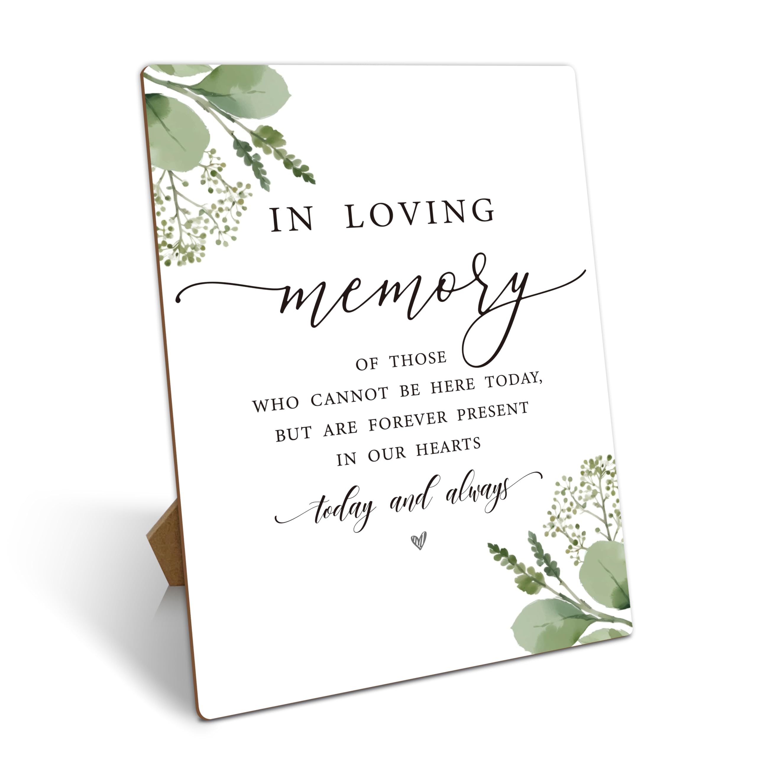 Photo 1 of In Loving Memory Wedding Sign With Stand, Wedding Decorations Sign For Reception, Memory Table Sign For Wedding Supplies Decor, Wedding Memorial Sign For Bridal Shower Wedding Party Anniversary, 39